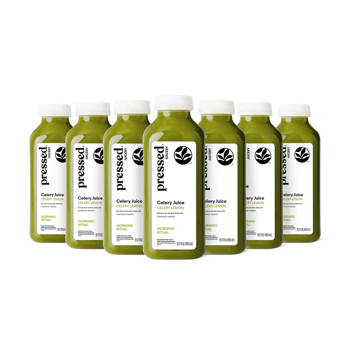 Pressed Juicery 7-Day Celery Cleanse Pack on a white background.
