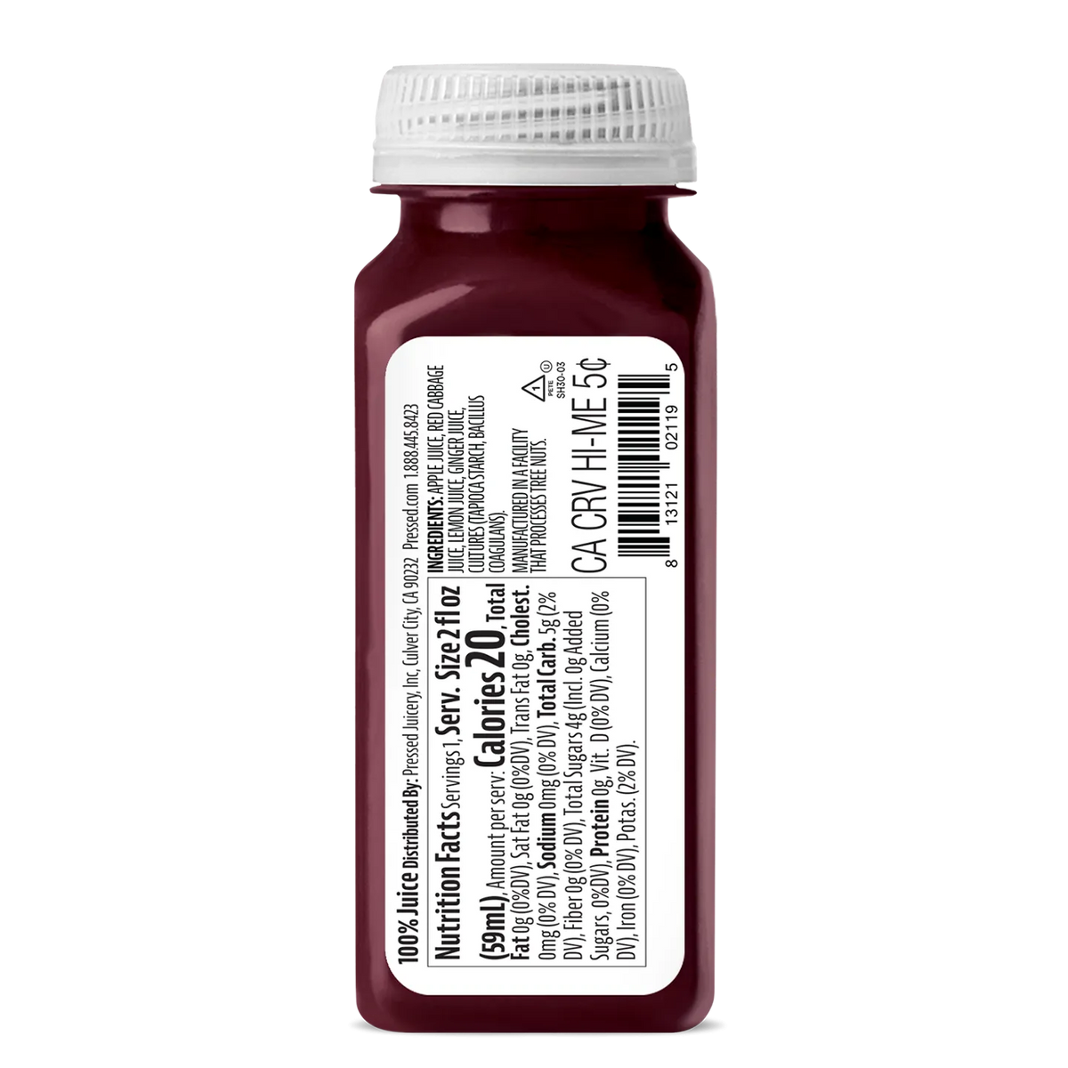 Bottle with a label on a white background
