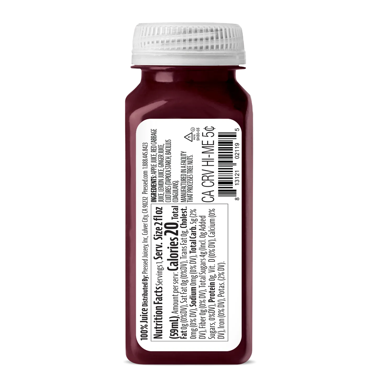 Bottle with a label on a white background