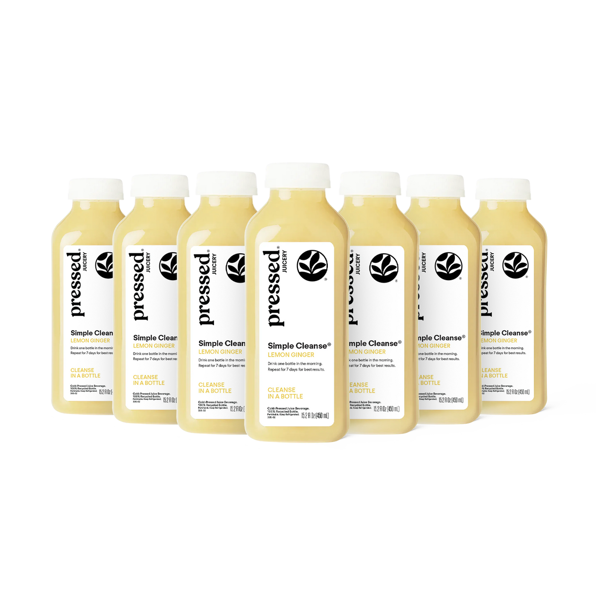 Pressed Juicery 7-Day Simple Cleanse® Program on a white background.
