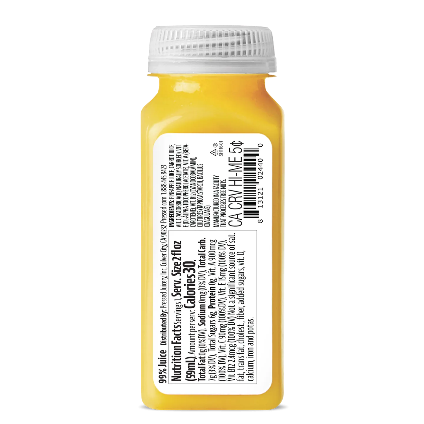 Yellow bottle with a white label on a black background